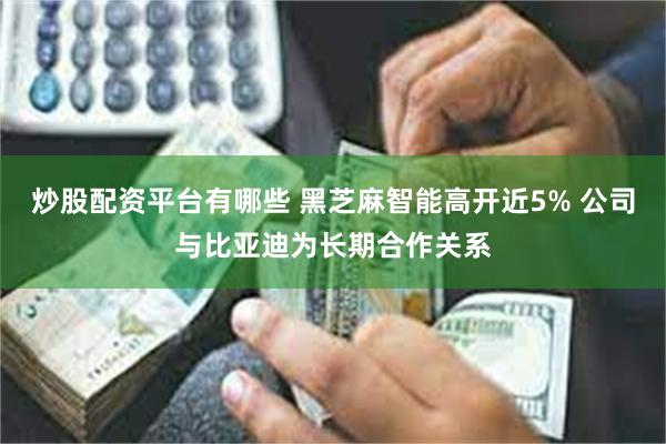 炒股配资平台有哪些 黑芝麻智能高开近5% 公司与比亚迪为长期合作关系