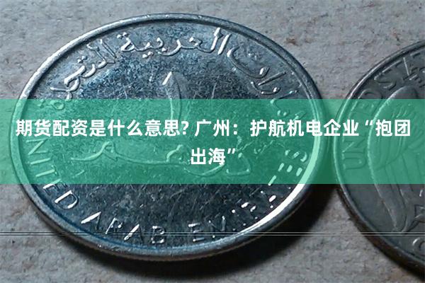 期货配资是什么意思? 广州：护航机电企业“抱团出海”