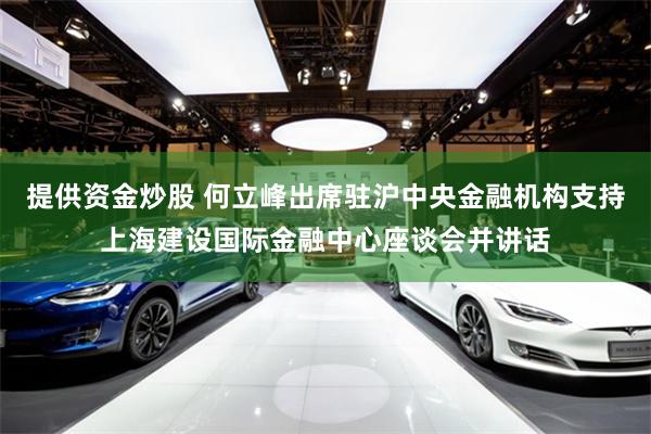 提供资金炒股 何立峰出席驻沪中央金融机构支持上海建设国际金融中心座谈会并讲话