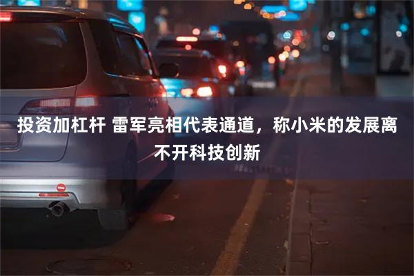 投资加杠杆 雷军亮相代表通道，称小米的发展离不开科技创新