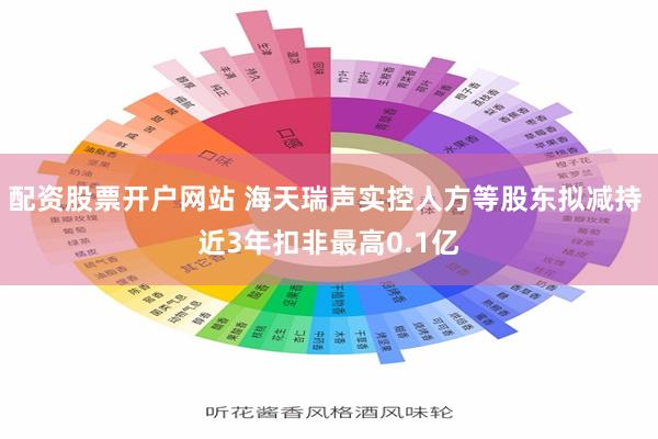 配资股票开户网站 海天瑞声实控人方等股东拟减持 近3年扣非最高0.1亿