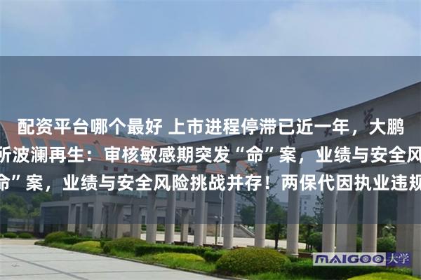 配资平台哪个最好 上市进程停滞已近一年，大鹏工业二闯A股剑指北交所波澜再生：审核敏感期突发“命”案，业绩与安全风险挑战并存！两保代因执业违规遭罚